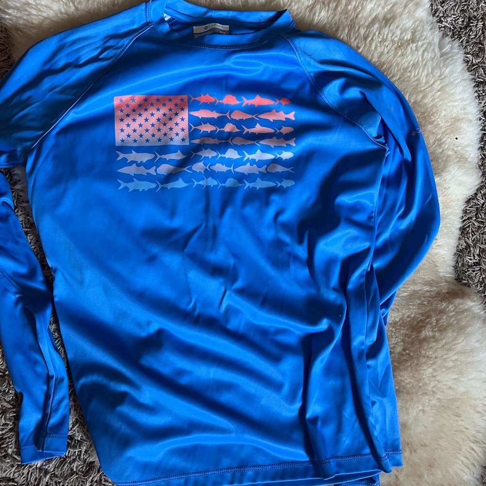 Blue Long Sleeve Swim Shirt